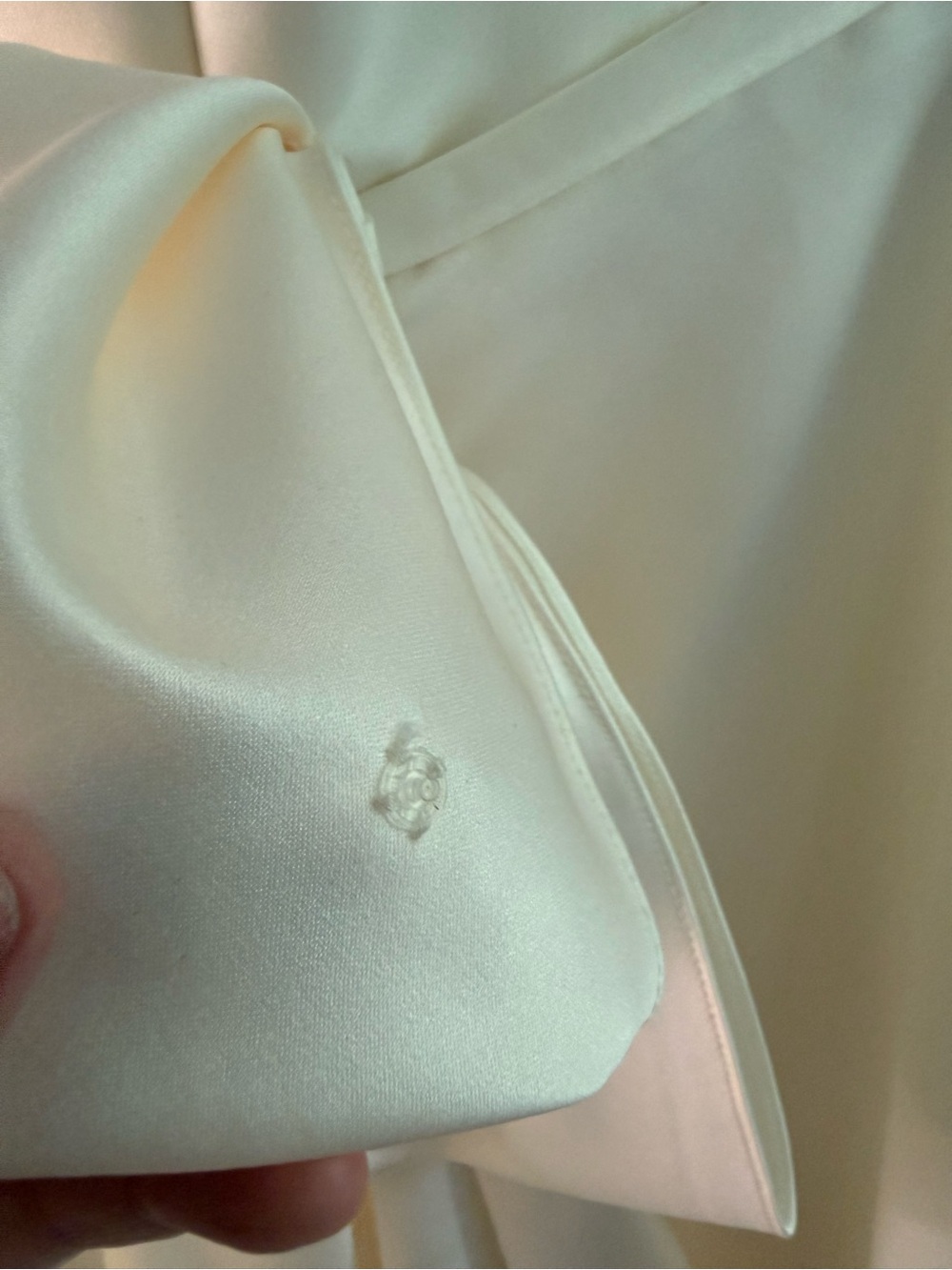 Amsale Little White Dress in Ivory Satin - Picture 8 of 11